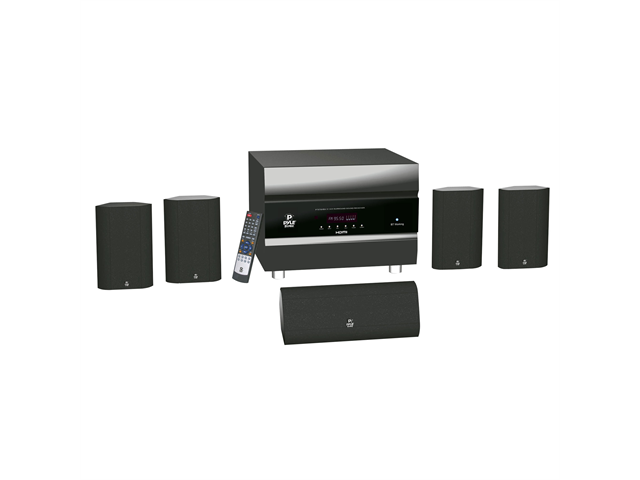 PylePro - 400 Watts 5.1 Channel HDMI Home Theater System With Bluetooth Audio Playback, AM/FM Tuner