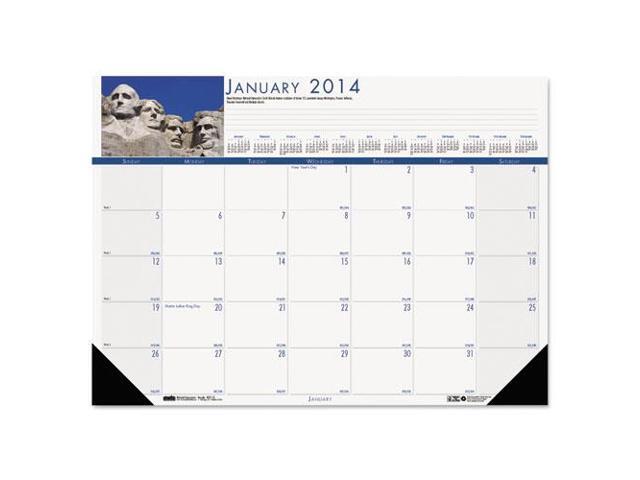 National Monuments Photographic Monthly Desk Pad Calendar, 18-1/2 X 13