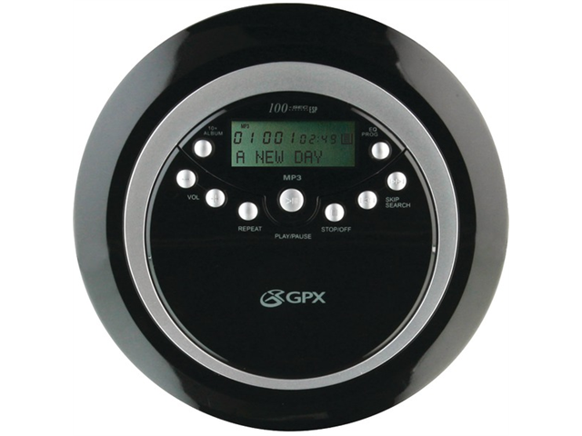 GPX PC800B Personal CD Player with MP3 Playback and Anti-Skip ...
