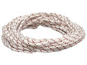 The Lehigh Group BPE1050W 50' White & Red Polypropylene Diamond Braid Rope