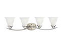 Progress Lighting Brushed Nickel Trinity Four Light Bath Vanity