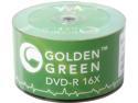 GoldenGreen 16x 4.7GB Logo Top DVD-R Blank Media - 50 Packs Disc