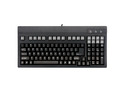 SolidTek KB-700BU Black USB Wired POS/Rack Mount Keyboard