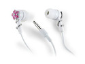 ALTEC LANSING Muzx MHP116NP 3.5mm Connector Canal Muzx 166 In Ear Headphone with Pink Flower and Crystals