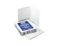 Oxford High Gloss Laminated Paperboard Folder, 100-Sheet Capacity, White, 25/Box
