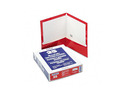 Oxford High Gloss Laminated Paperboard Folder, 100-Sheet Capacity, Red, 25/Box