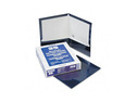 Oxford High Gloss Laminated Paperboard Folder, 100-Sheet Capacity, Navy, 25/Box