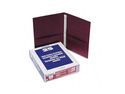 Oxford Paper Twin-Pocket Portfolio, Tang Clip, Letter, 1/2" Capacity, Burgundy, 25/Box