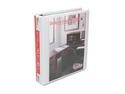 Office Impressions Round Ring Economy Vinyl View Binder, 1-1/2in Capacity, White
