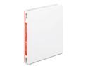 Office Impressions Round Ring Economy Vinyl View Binder, 1in Capacity, White
