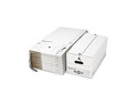 Bankers Box Stor/File Storage Box, Letter, Button Tie, White/Blue, 12/Carton