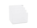 Kantek Clear Acrylic Desk File, Three Sections, 8 x 6 1/2 x 7 1/2, Clear