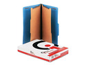 Office Impressions Pressboard Classification Folders, Legal, 6-Section, Cobalt Blue, 10/Box