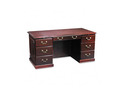 Governor’s Series Double Pedestal Desk, 60w x 30d x 30h, Mahogany