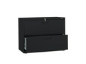 HON 582LP 500 Series Two-Drawer Lateral File, 36w x28-3/8h x19-1/4d, Black