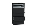 HON 585LP 500 Series Five-Drawer Lateral File, 36w x67h x19-1/4d, Black