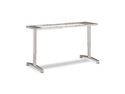 Adjustable T-Leg Base, 24w x 25h, Silver