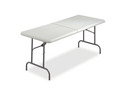Iceberg IndestrucTable TOO Bifold Resin Folding Table, 60w x 30d x 29h, Platinum