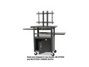 BALT 27532 Height-Adjustable Flat Panel TV Cart, 4-Shelf, 24w x 18d x 46h, Black