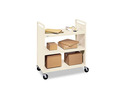 Bretford F336 Steel Flat Shelf Cart/Stand, 3-Shelf, 36 x 18 x 43, Putty