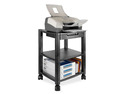 Kantek Mobile Printer Stand, 2-Shelf, 17w x 13-1/4d x 19-3/4h, Black