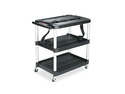 Rubbermaid Commercial 9T28 Media Master AV Cart, 3-Shelf, 18-3/4w x 32-3/4d x 33h, Black