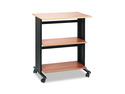 Safco Mobile Machine Cart, 3-Shelf, 29-1/2w x 20d x 35h, Black