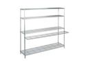 Safco Wire LAN Management System, 72 x 29 x 73, Metallic Gray