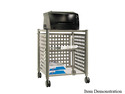 Vertiflex Deskside Machine Stand, 2-Shelf, 21-3/4 x 18 x 27, Matte Gray