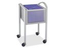 Safco Impromptu Open File Cart, 18 x 17-1/4 x 29-1/2, Silver