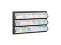 Polypropylene Panel Storage w/18 Bins, 34 x 51/4 x 20 1/2, Black
