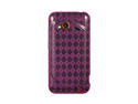 HTC Droid Incredible 4G LTE Hot Pink Checker Design Crystal Skin
