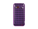 HTC Droid Incredible 4G LTE Purple Checker Design Crystal Skin