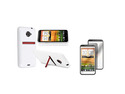 Insten White Jelly TPU Rubber Skin Case + Mirror Screen Protector Compatible with HTC EVO 4G LTE