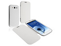 Insten Leather Case Cover with Battery Cover Compatible with Samsung Galaxy SIII / S3 , White
