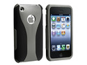 Insten Grey/Black 3-Piece Cup Shape Hard Case Cover+Mirror LCD Film For iPhone 3 G 3GS