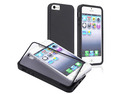 Insten BLACK WRAP-UP TPU CANDY SKIN CASE COVER BUILT-IN SCREEN PROTECTOR FOR iPHONE 5
