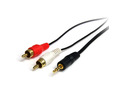 StarTech MU6MMRCA 6 ft. 3.5 mm Stereo Male To 2 RCA Male Cable M-M