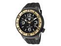 Swiss Legend Neptune Black Dial Gold Tone Bezel Black Silicone Men