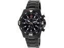 Swiss Precimax SP13107 Falcon Pro Black Dial Stainless Steel Men's Chronograph Watch