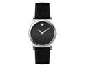 Movado Collection Stainless Steel and Leather Quartz Men