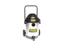 9609910 14 Gallon 6.5 Peak HP Stainless Steel Industrial Ultra Pump Wet/Dry Vacuum with Dolly