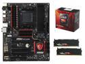 MSI 990FXA-GAMING SATA 6Gb/s USB 3.1 AMD Gaming Motherboard + AMD Vishera 8-Core Desktop Processor + G.SKILL 8GB Desktop Memory