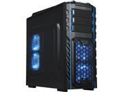 DIYPC Skyline-07-B Black SECC ATX Full Tower USB3.0 Gaming Computer Case w/ 7 x 120mm Blue Fans