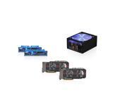 2 X ASUS Geforce GTX660 Ti 2GB PCI-E 3.0, G.SKILL 16GB MEM, Rosewill 1300W PSU 
