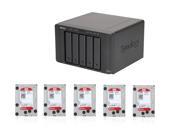 Enterprise NAS Series POK140: Synology DS1513+ NAS Server,5x WD Red 4TB Intellipower ...