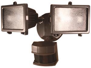 Heathco Bronze 300 Watt Bronze Quartz Halogen Motion Sensing Twin ...