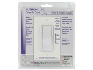 Lutron DVFSQ-FH-WH 3 Speed White Diva® Quiet Fan Control Lutron DVFSQ-FH-WH 3 Speed White Diva® Quiet Fan Control