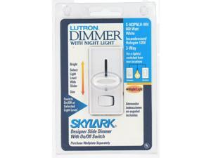 Lutron S603PNLH-WH 3 Way White Skylark® Slide Dimmer Lutron S603PNLH-WH 3 Way White Skylark® Slide Dimmer