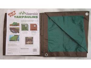 Dry Top Tarpaulins 11220 12' X 20' Brown Green Dry Top Reversible Polyethylene Tarp Dry Top Tarpaulins 11220 12' X 20' Brown Green Dry Top Reversible Polyethylene Tarp